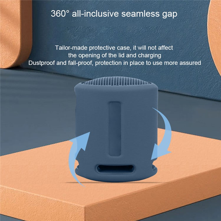 For Sony SRS-XB13 Portable Speaker Sleeve Silicone Case Protective Cover - Taupe