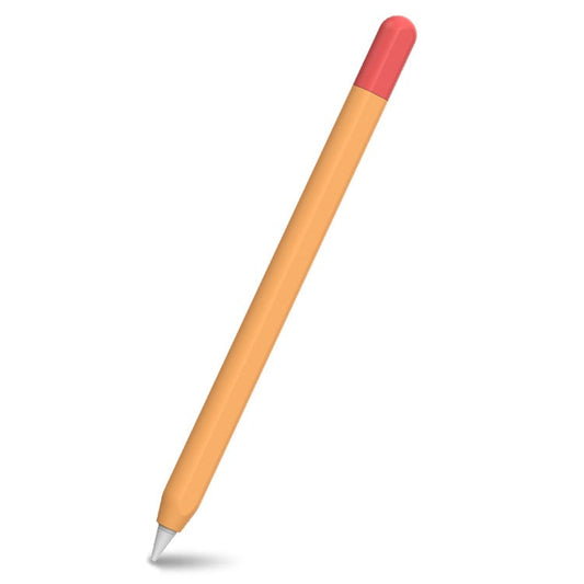 AHASTYLE PT65-3 For Apple Pencil (USB-C) Color Splicing Silicone Protect Sleeve - Orange+Red