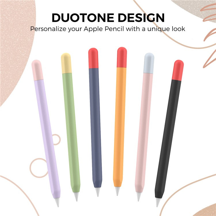 AHASTYLE PT65-3 For Apple Pencil (USB-C) Color Splicing Silicone Protect Sleeve - Midnight Blue+Red
