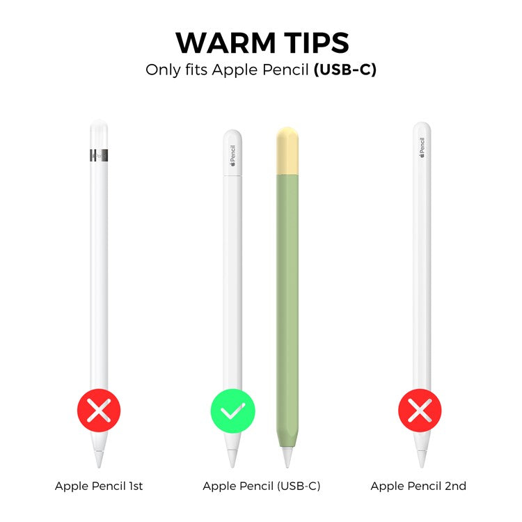 AHASTYLE PT65-3 For Apple Pencil (USB-C) Color Splicing Silicone Protect Sleeve - Pink+Light Blue