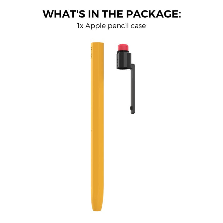 AHASTYLE PT180-2-K For Apple Pencil Pro / Pencil (2nd Generation) Retro Silicone Sleeve Stylus Pen Protective Cover - Yellow