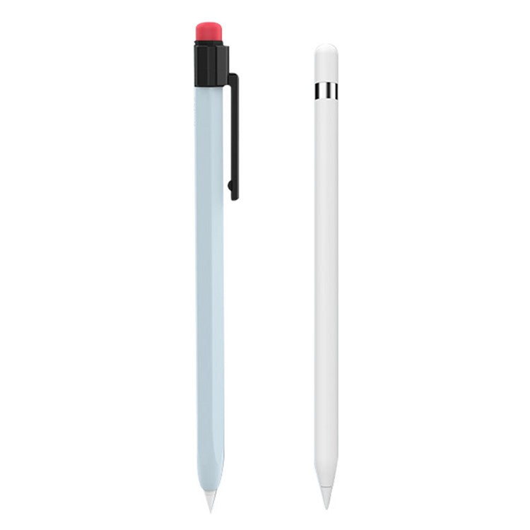 AHASTYLE PT180-1-K For Apple Pencil (1st Generation) Sleeve Stylus Pen Retro Case Silicone Protective Cover - Blue