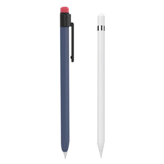 AHASTYLE PT180-1-K For Apple Pencil (1st Generation) Sleeve Stylus Pen Retro Case Silicone Protective Cover - Midnight Blue
