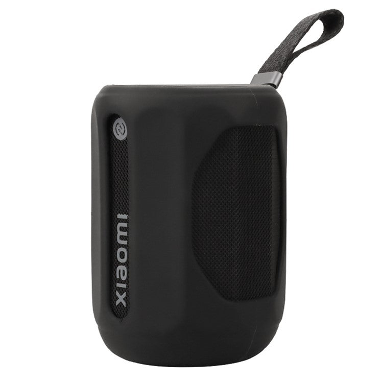 For Xiaomi Mini Bluetooth Speaker Case Anti-Scratch Silicone Sleeve with Strap - Black