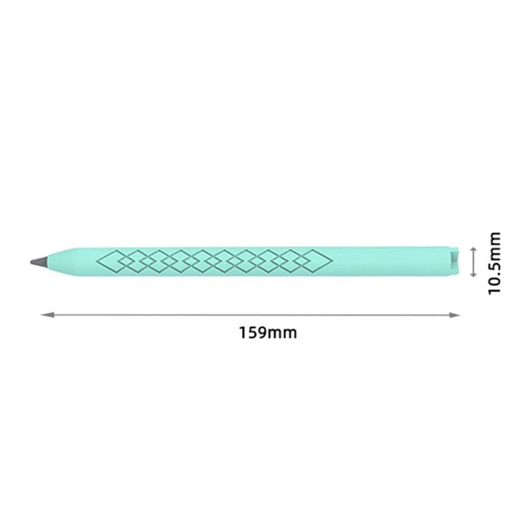 For Apple Pencil (USB-C) Diamond Texture Silicone Sleeve Stylus Pen Protective Cover - Black