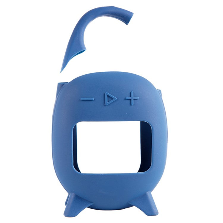 For JBL Clip 5 Portable Speaker Sleeve Anti-Collision Silicone Case Cover - Navy Blue