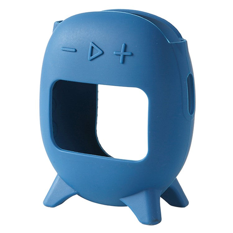 For JBL Clip 5 Portable Speaker Sleeve Anti-Collision Silicone Case Cover - Navy Blue