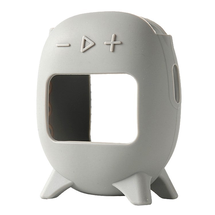 For JBL Clip 5 Portable Speaker Sleeve Anti-Collision Silicone Case Cover - Grey