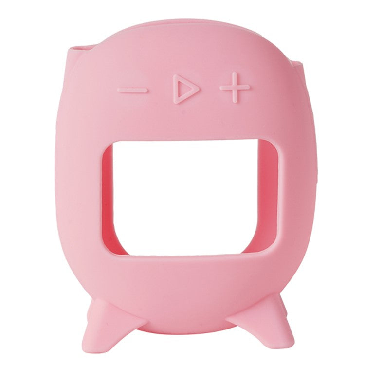 For JBL Clip 5 Portable Speaker Sleeve Anti-Collision Silicone Case Cover - Pink