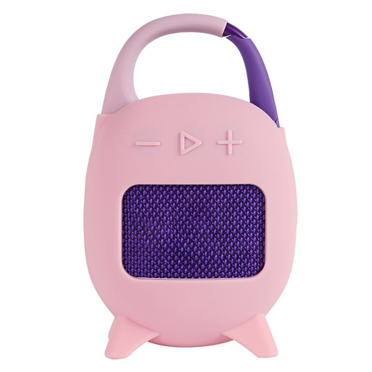 For JBL Clip 5 Portable Speaker Sleeve Anti-Collision Silicone Case Cover - Pink