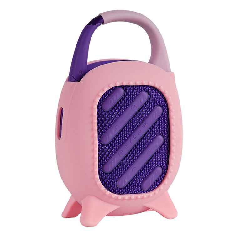 For JBL Clip 5 Portable Speaker Sleeve Anti-Collision Silicone Case Cover - Pink