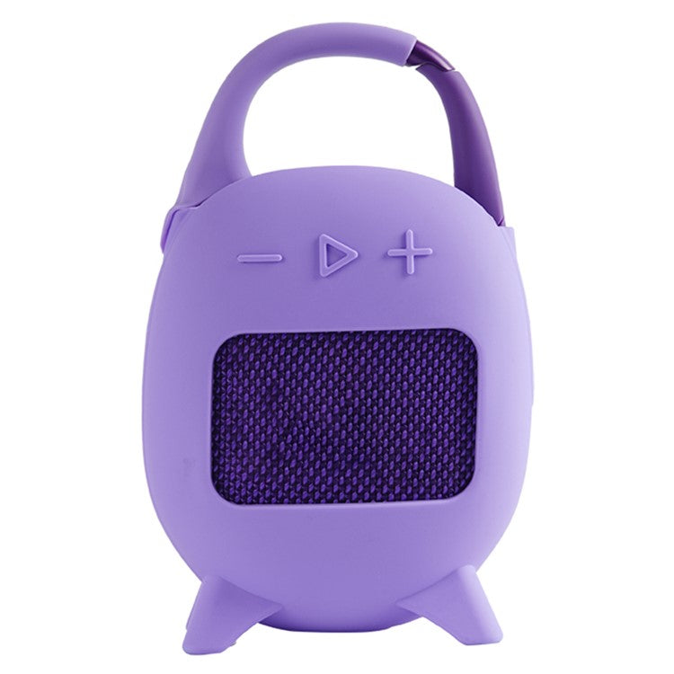 For JBL Clip 5 Portable Speaker Sleeve Anti-Collision Silicone Case Cover - Purple