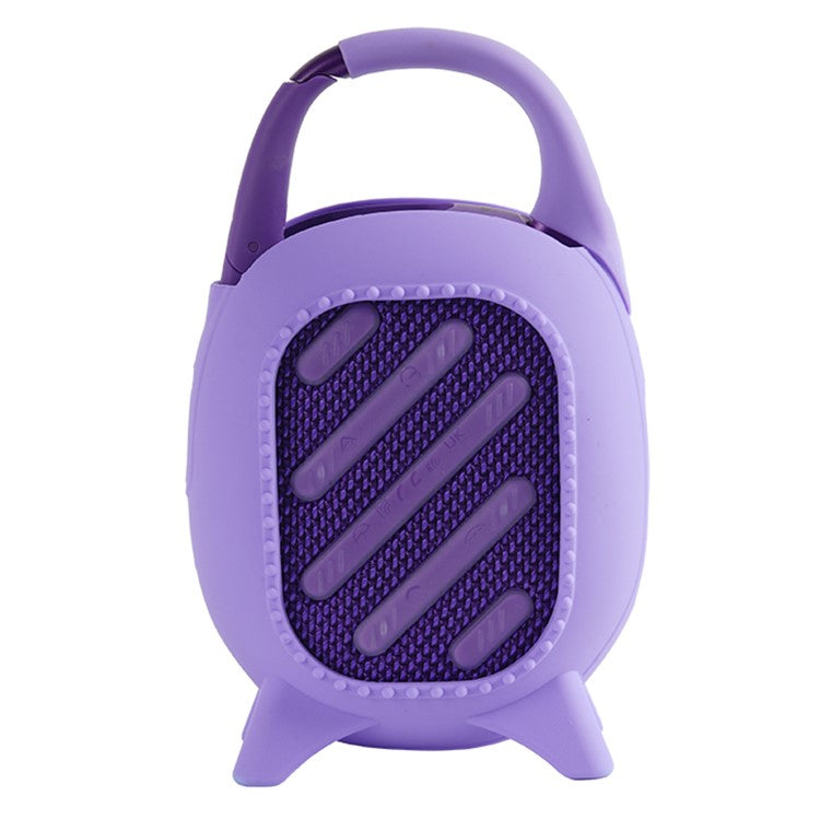 For JBL Clip 5 Portable Speaker Sleeve Anti-Collision Silicone Case Cover - Purple