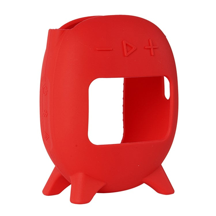 For JBL Clip 5 Portable Speaker Sleeve Anti-Collision Silicone Case Cover - Red