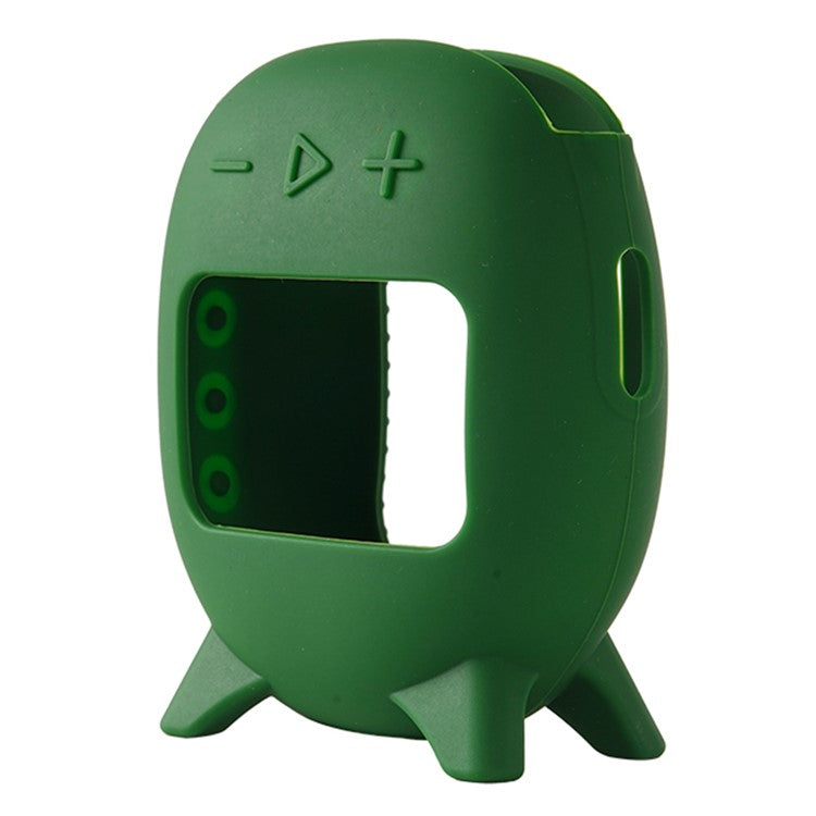 For JBL Clip 5 Portable Speaker Sleeve Anti-Collision Silicone Case Cover - Army Green