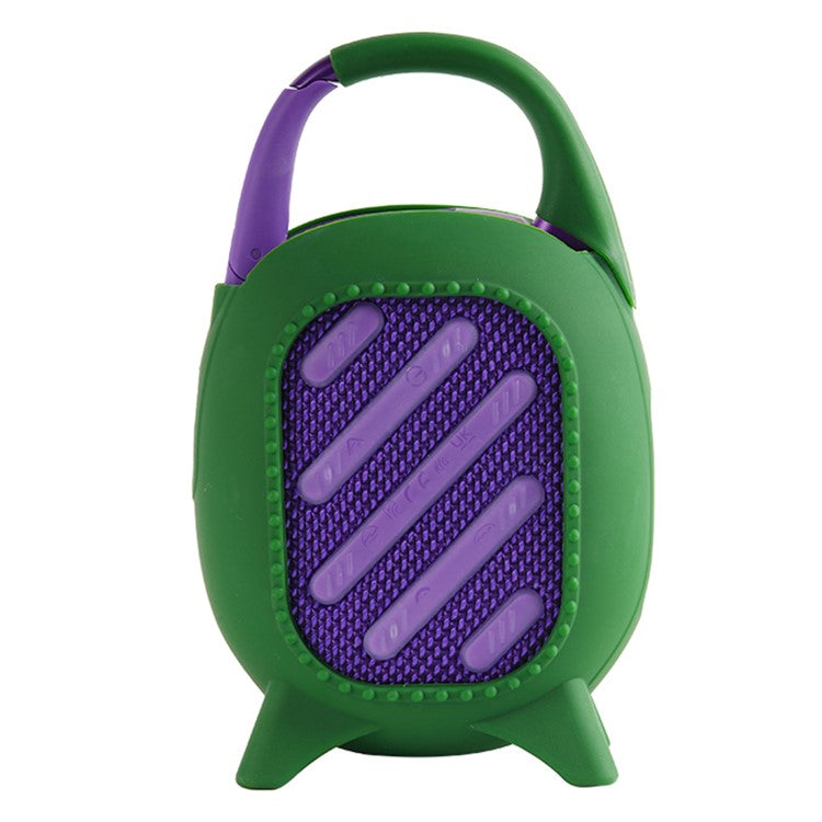 For JBL Clip 5 Portable Speaker Sleeve Anti-Collision Silicone Case Cover - Army Green