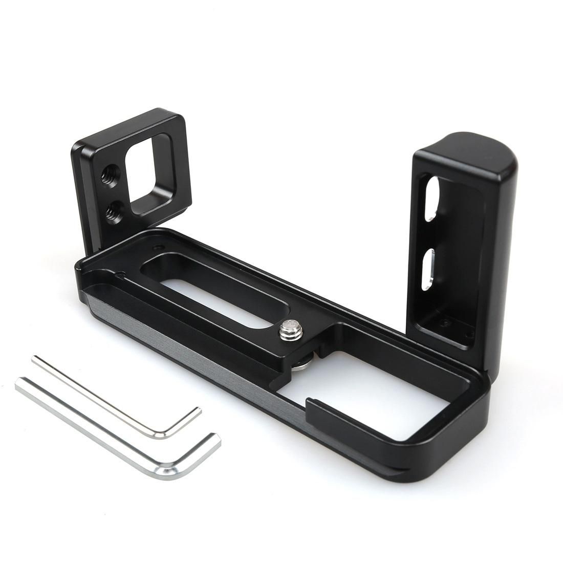 Vertical Shoot Quick Release L Plate Bracket Base Holder for Fujifilm XT100 (Black)