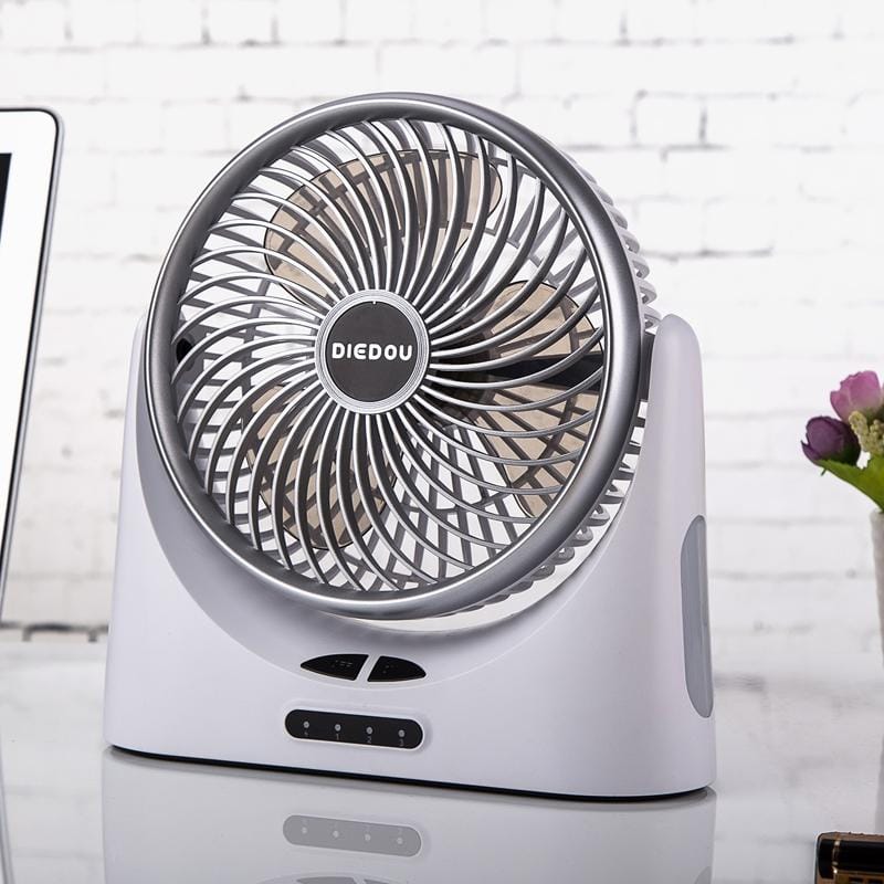 OCUBE D75 4W USB Charging Household Air Circulation Fan,  with 3 Speed Control & Power Output Function (Silver)