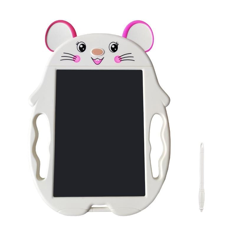 9 inch Children Cartoon Handwriting Board LCD Electronic Writing Board, Size:Monochrome Screen (Cute Mouse White)