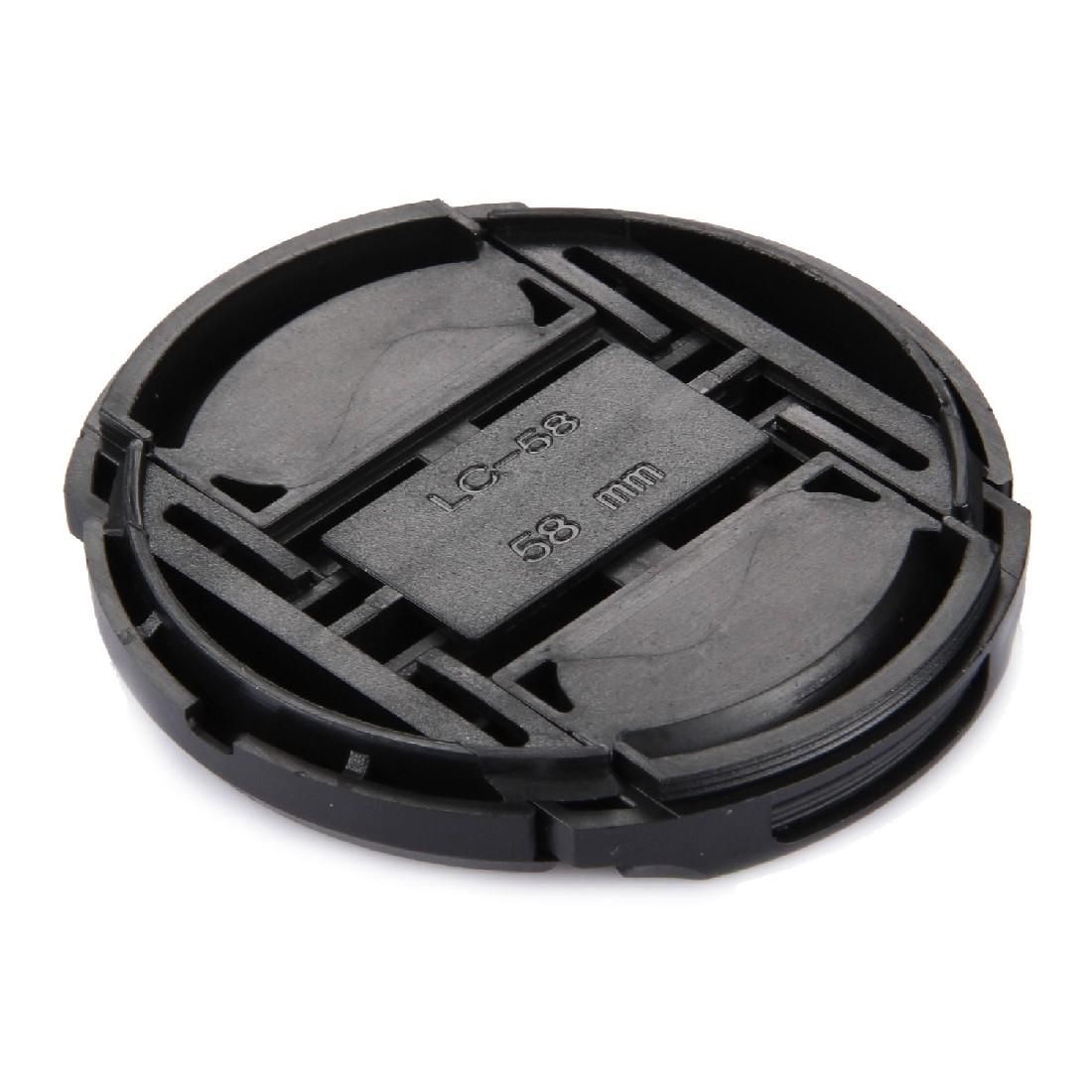 58mm Center Pinch Camera Lens Cap (Black)