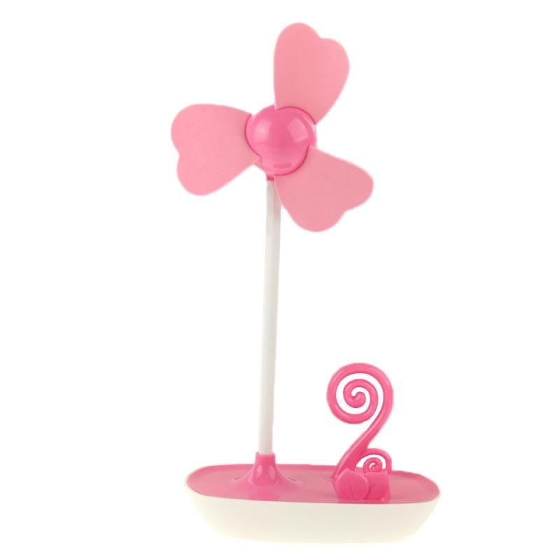 HAPTIME YGH521 Clover Shaped USB Powered 3-Blade DIY Fan with Mobile Holder, Size: 14cm*15cm (Green)