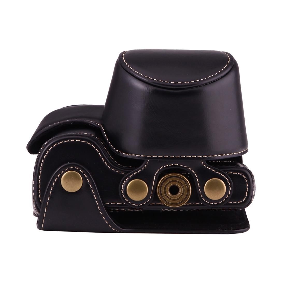 Full Body Camera PU Leather Case Bag with Strap for Sony A6000 / A6300 / Nex 6 (Brown)