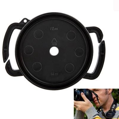 72-82mm / 77mm Center Pinch Camera Lens Cap (Black)