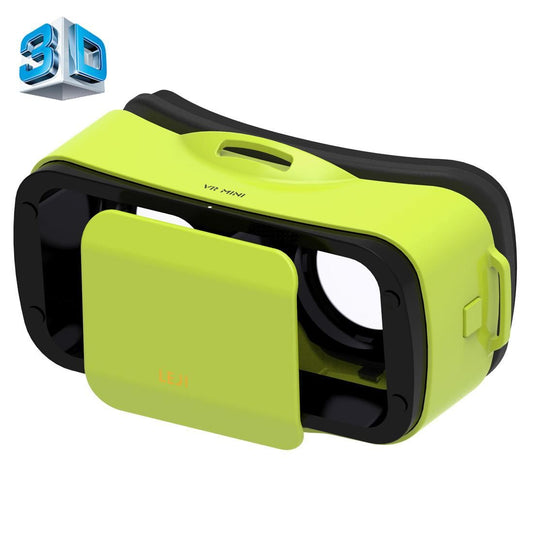 LEJI Mini VR Virtual Reality 3D Helmet Headset Glasses for 4.5-5.5 inch Smartphones (Green)