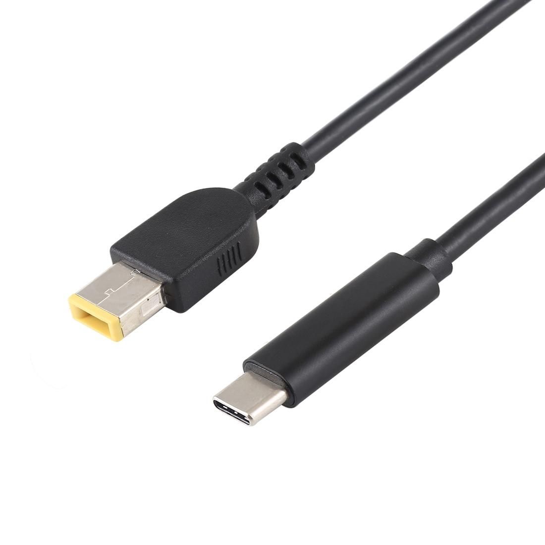 USB-C / Type-C to Big Square Male Laptop Power Charging Cable for Lenovo, Cable Length: about 1.5m (White)