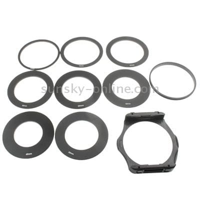 Square Filter Stepping Ring Include a Filter Holder for Square Filter Lens and 8 Square Filter Stepping Rings