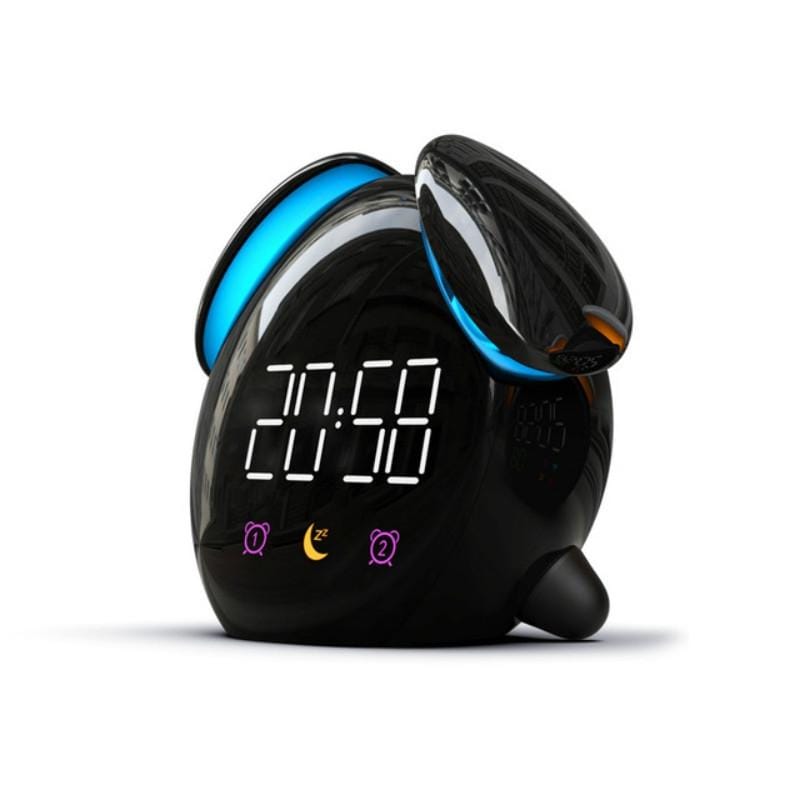 Creative Cartoon Dog Time Voice Broadcast Intelligent Induction Multifunctional Alarm Clock, Style:Alarm Clock (Black)