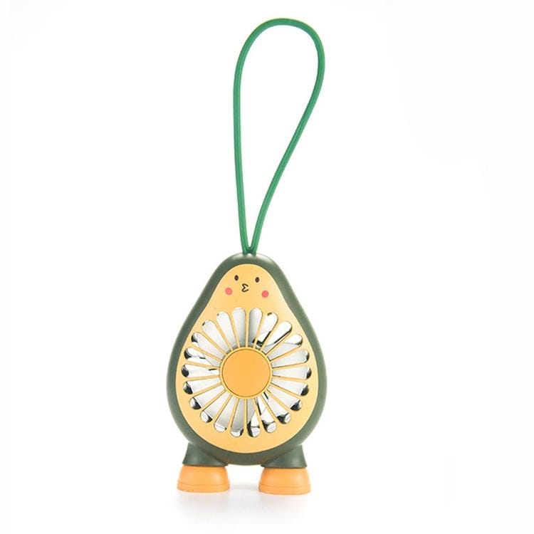3 PCS Creative Avocado Mini Carry Student USB Charging Fan (Seagrass Green)
