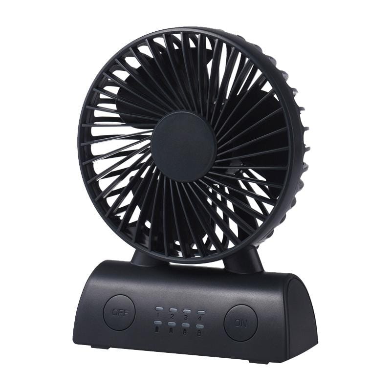 OCUBE D402 4W USB Charging Portable Mobile Fan,  with 4 Speed Control (Black)