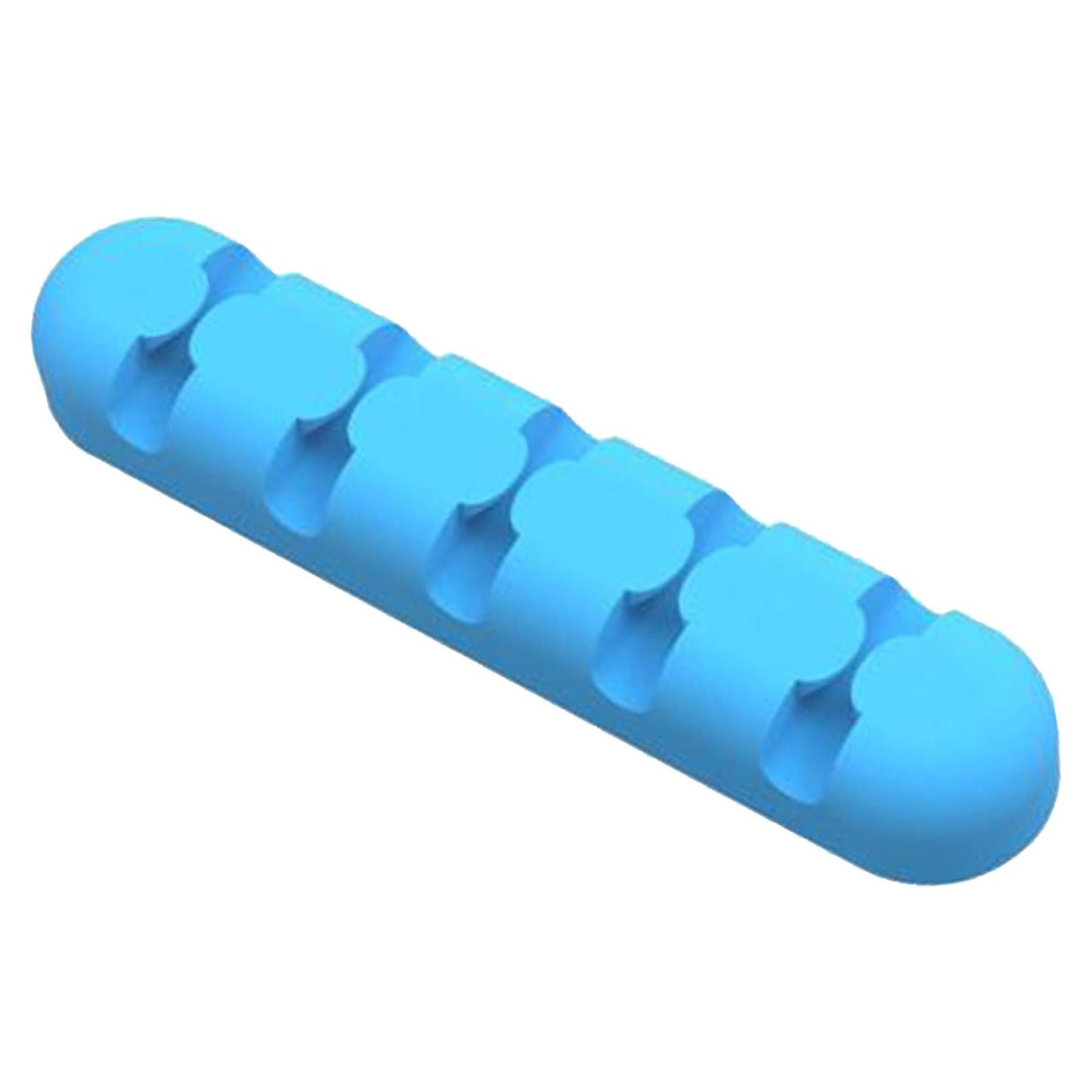 Silicone Adhesive Charging Cable Management Clips Holder Organizer Blue