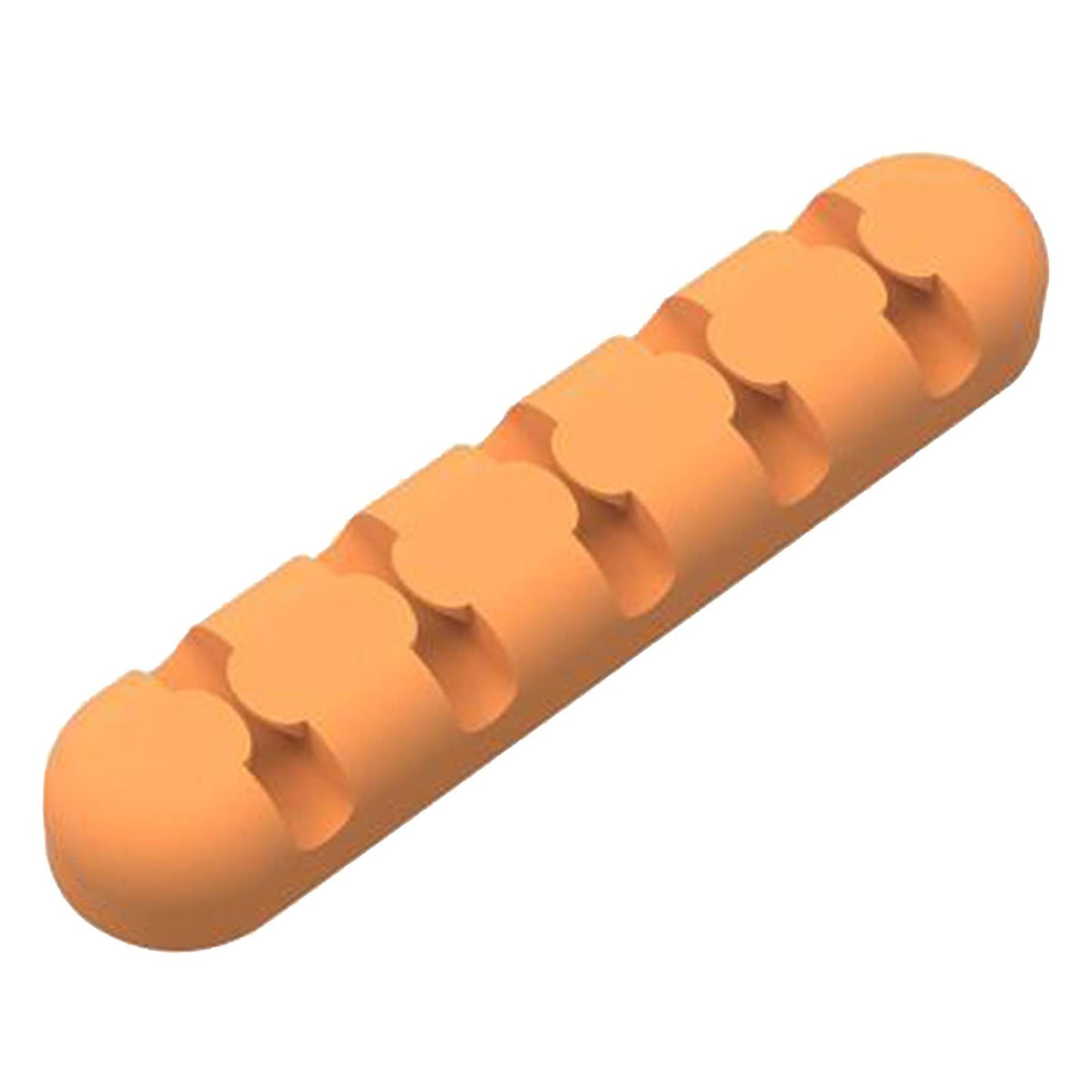 Silicone Adhesive Charging Cable Management Clips Holder Organizer Orange