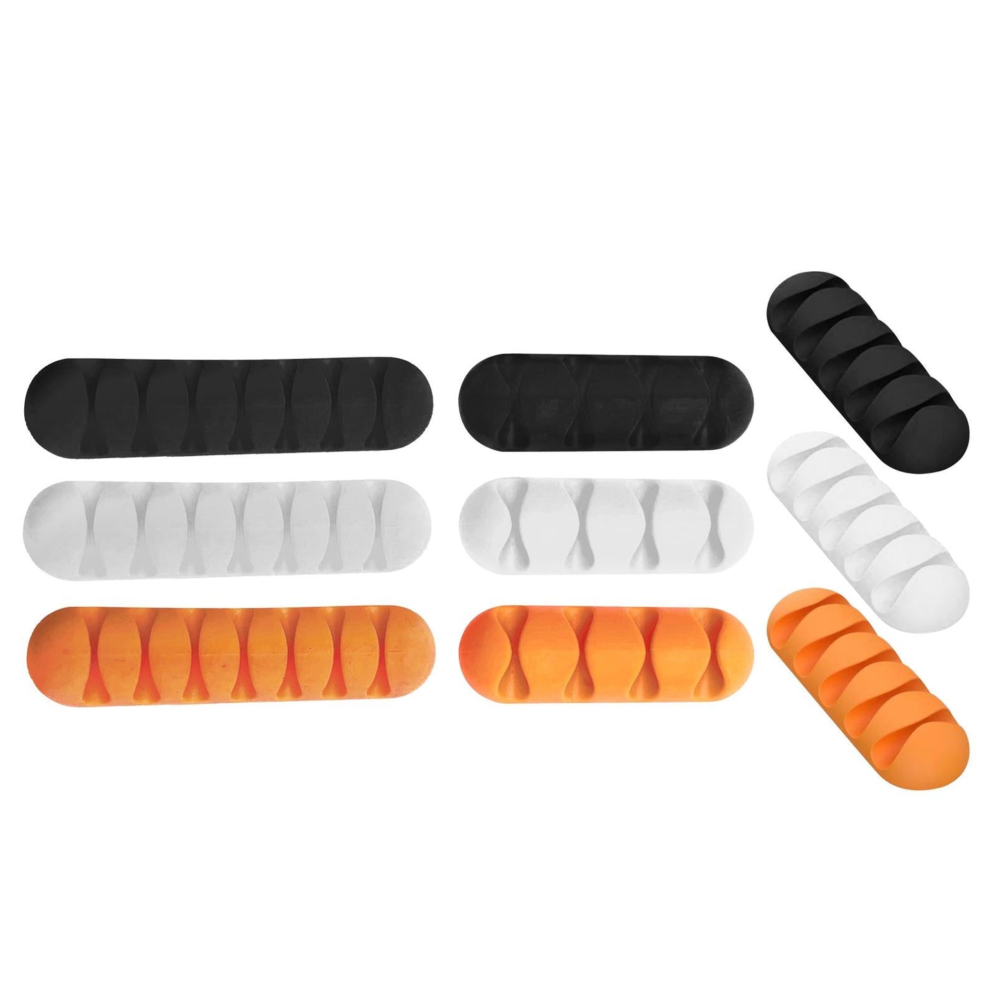 Cable Clips Multipurpose Cord Holder Earphone Wire Organizer Black 4 Slots