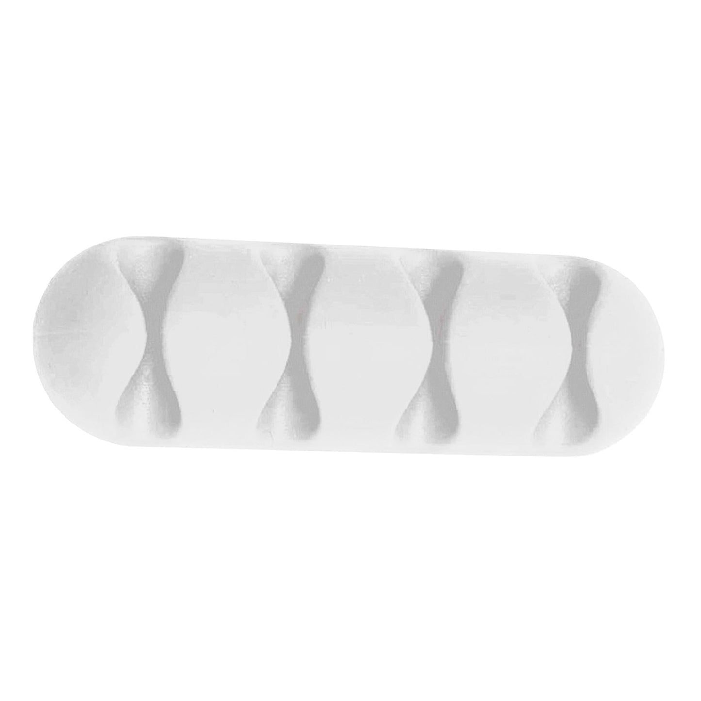 Cable Clips Multipurpose Cord Holder Earphone Wire Organizer White 4 Slots