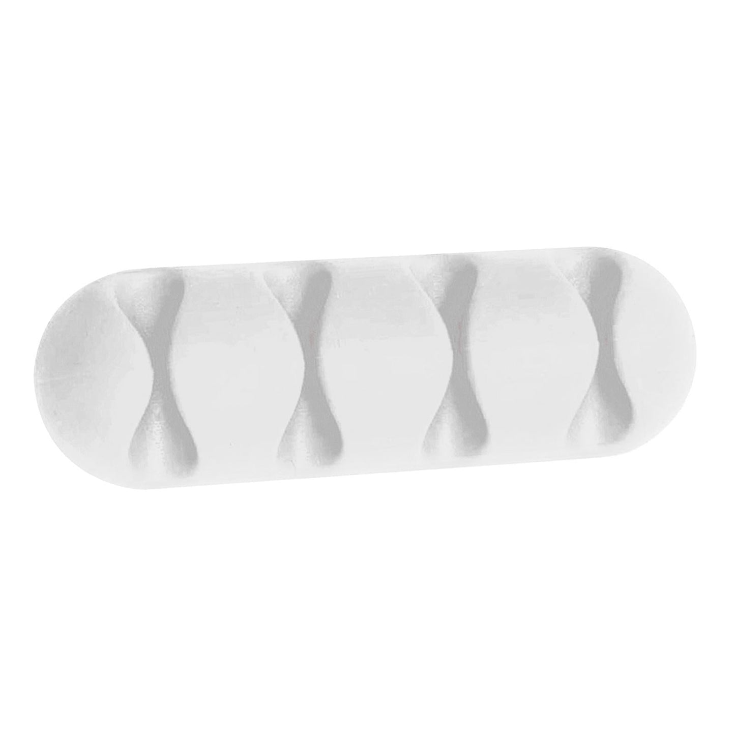 Cable Clips Multipurpose Cord Holder Earphone Wire Organizer White 4 Slots