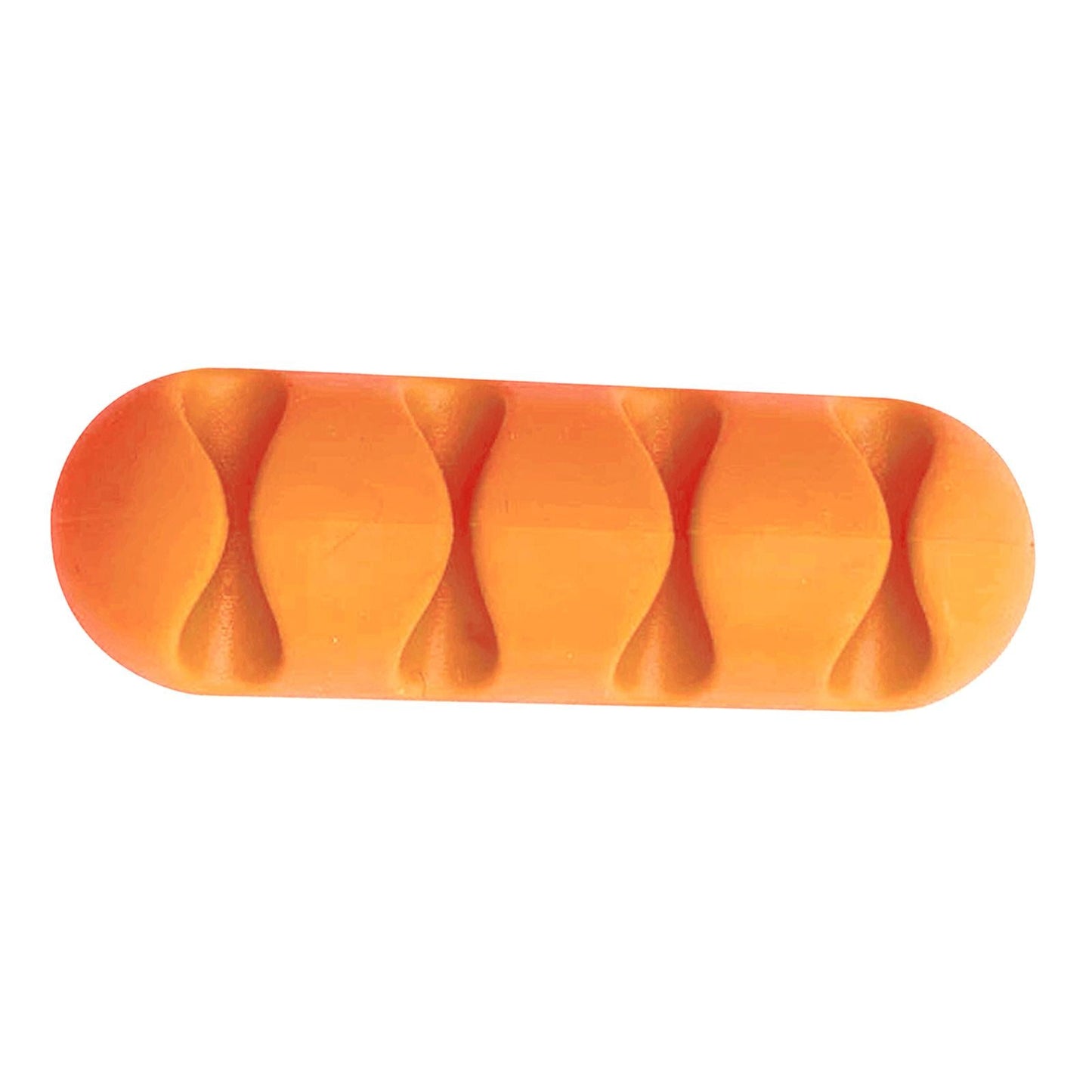 Cable Clips Multipurpose Cord Holder Earphone Wire Organizer Orange 4 Slots