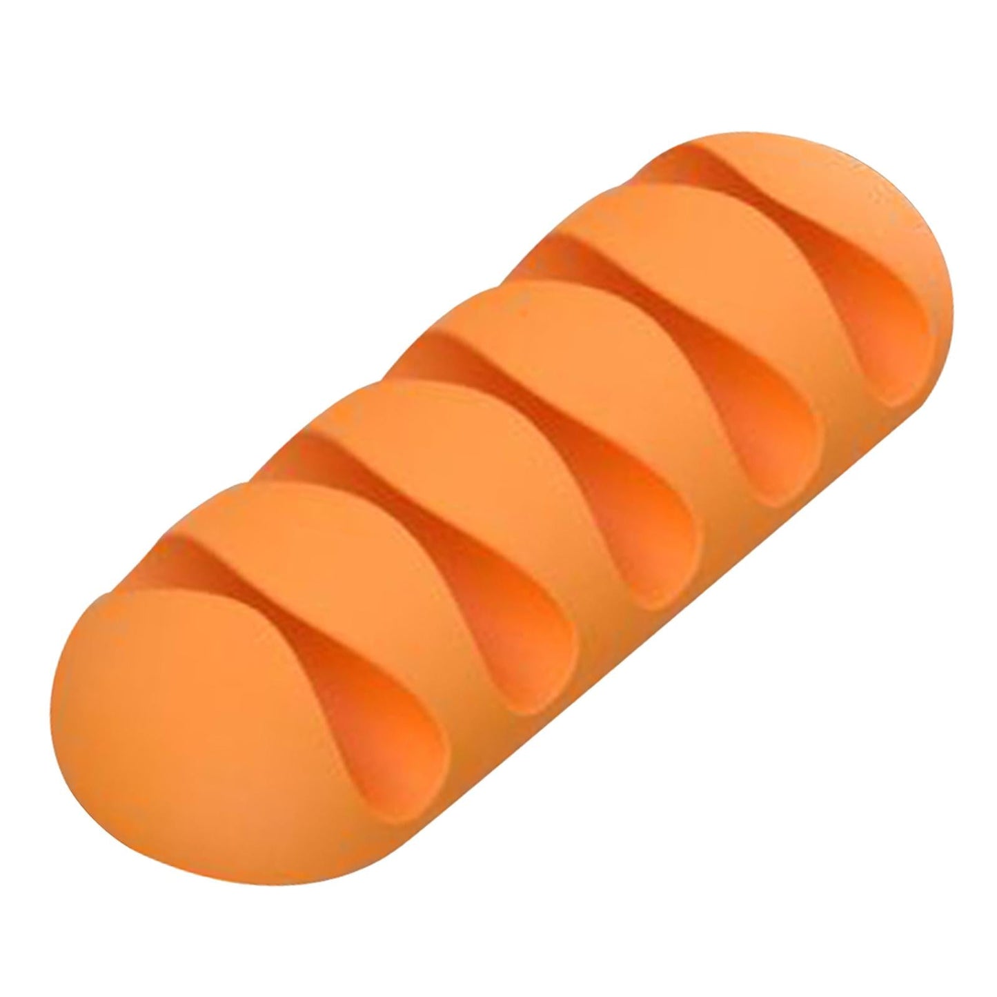 Cable Clips Multipurpose Cord Holder Earphone Wire Organizer Orange 5 Slots