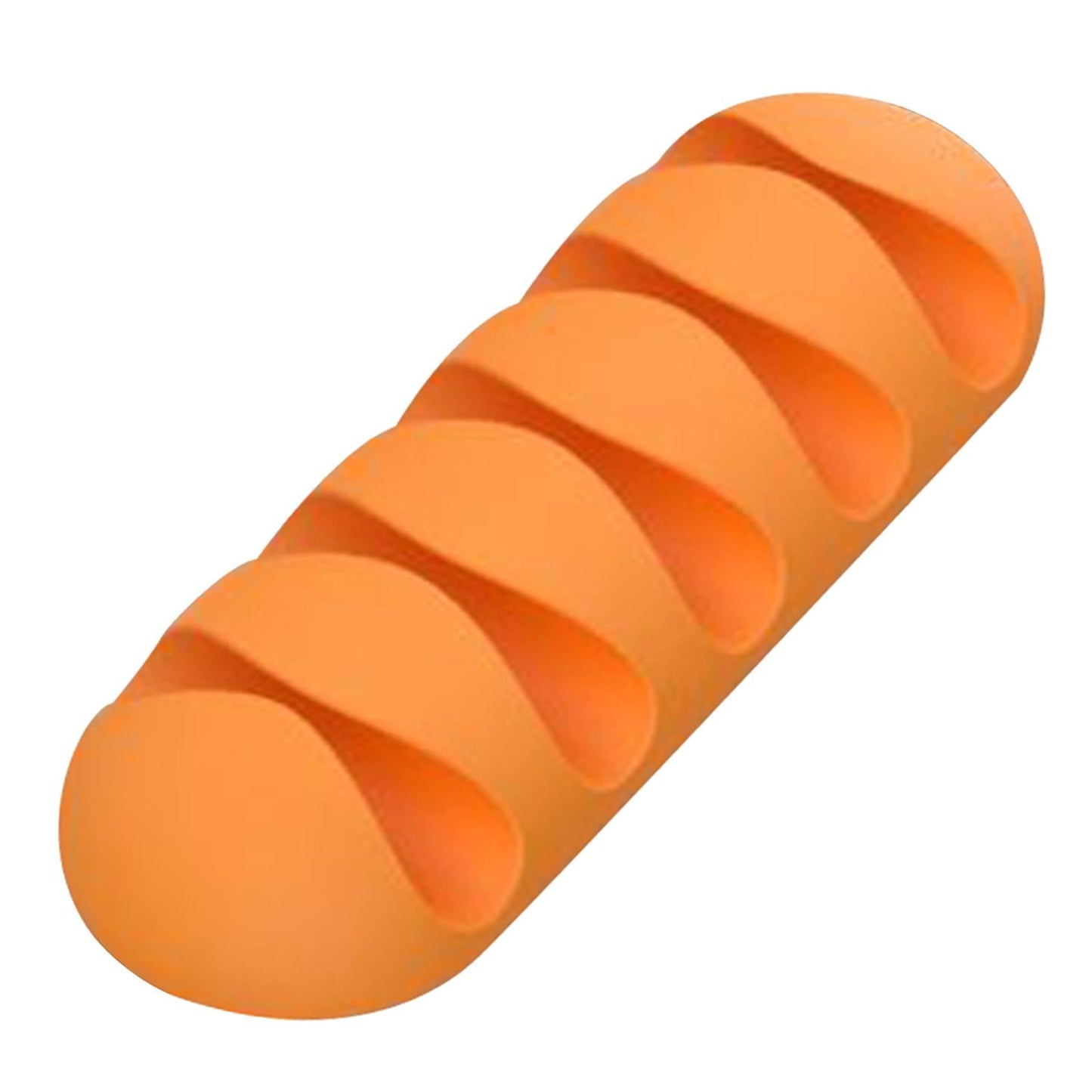 Cable Clips Multipurpose Cord Holder Earphone Wire Organizer Orange 5 Slots