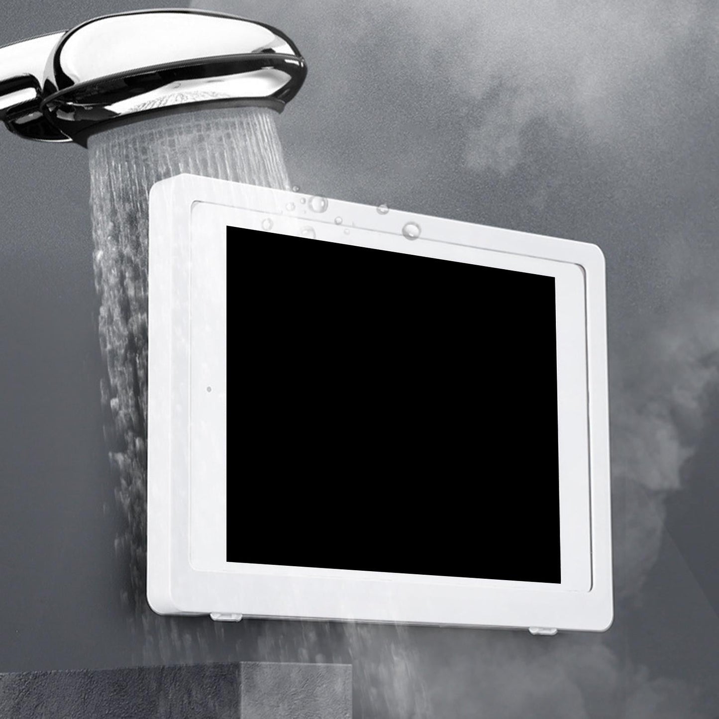 Waterproof Phone Case Wall Mounted Shower Phone Holder White Rotate
