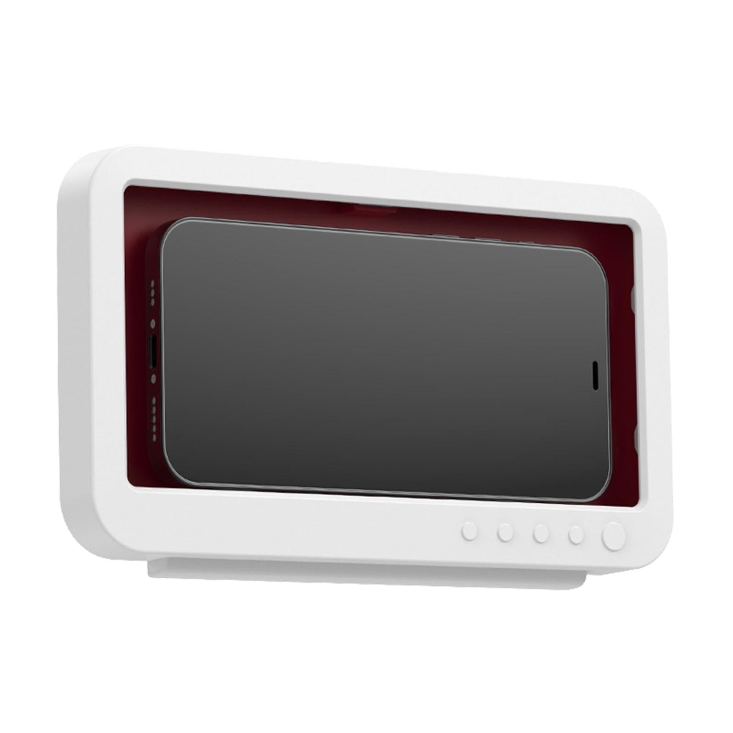 Wall Toilet Shower Phone Holder Bathtub Mirror Kitchen Phone Case White