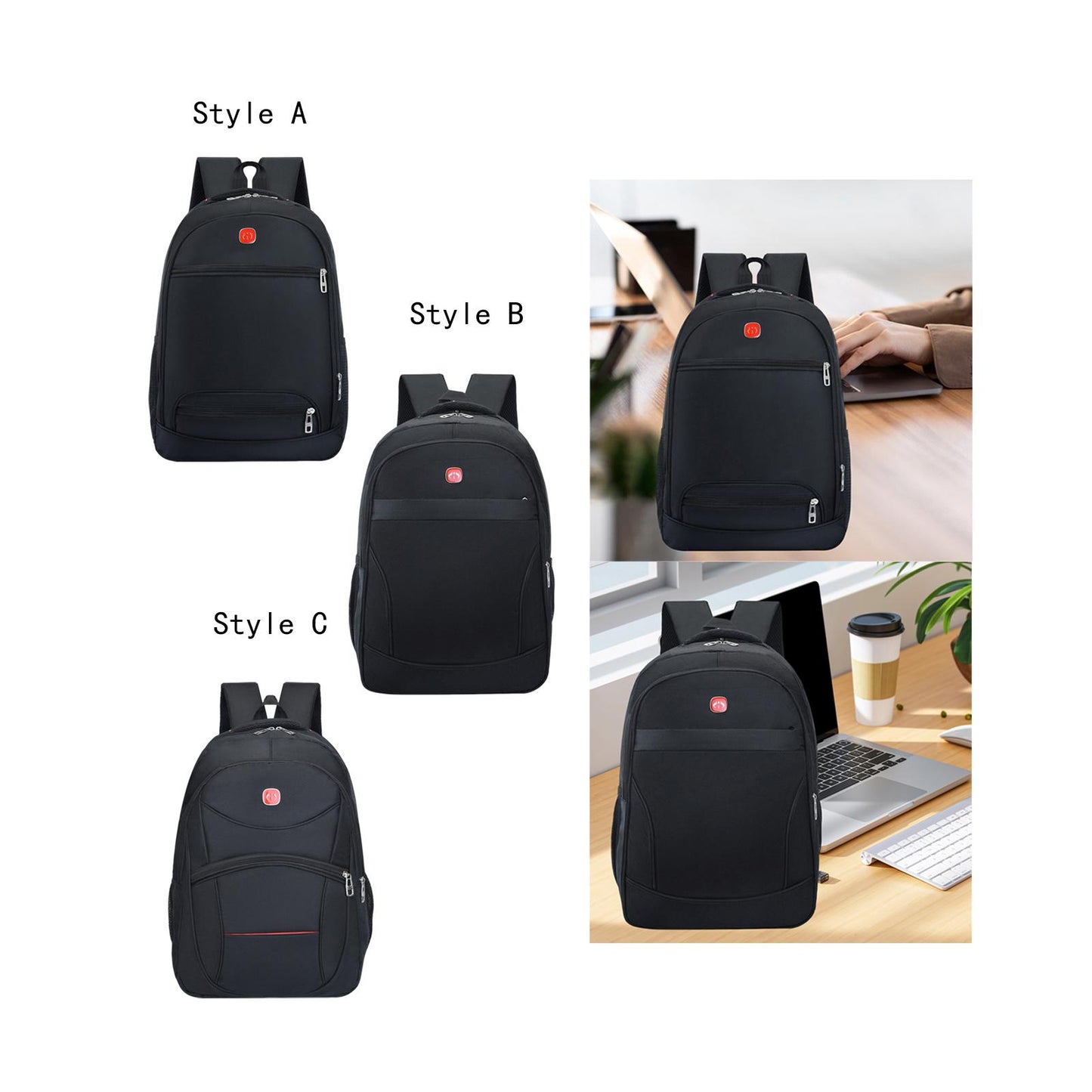 Laptop Backpack Large Capacity Multifunctional Oxford Cloth College Backpack Style A