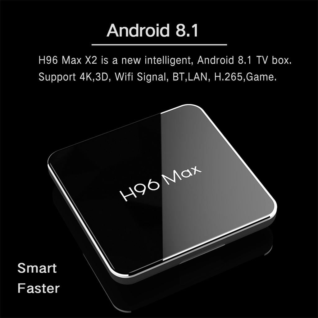 H96 MAX TV Box X2 Amlogic S905X2 Quad Core Dual WiFi with Bluetooth 4K AU