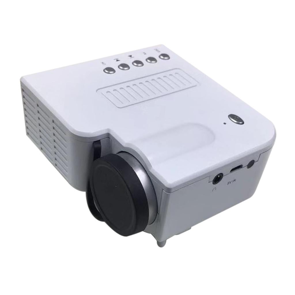 Portable Mini Projector LED HD 1080P Home Theater USB 10-60inch Image White