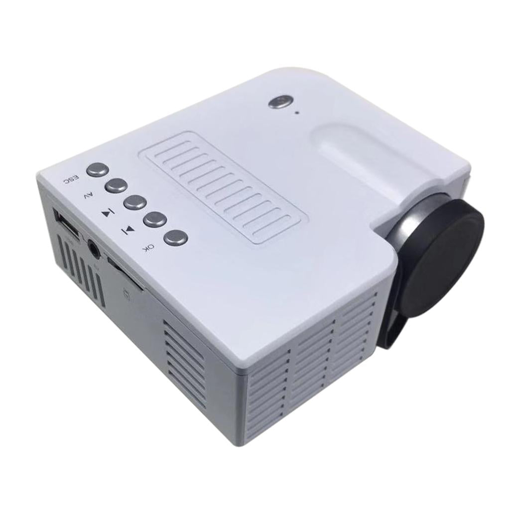 Portable Mini Projector LED HD 1080P Home Theater USB 10-60inch Image White