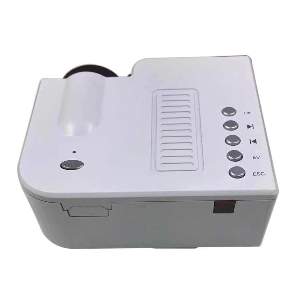 Portable Mini Projector LED HD 1080P Home Theater USB 10-60inch Image White