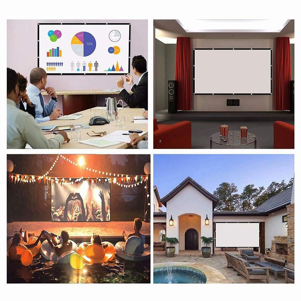 16:9 Foldable Projection Screen HD Home Cinema Projector Cloth 100inch
