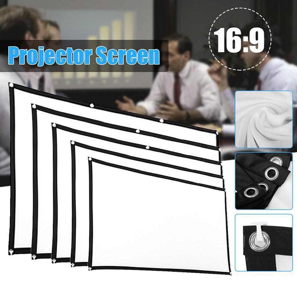 16:9 Foldable Projection Screen HD Home Cinema Projector Cloth 100inch